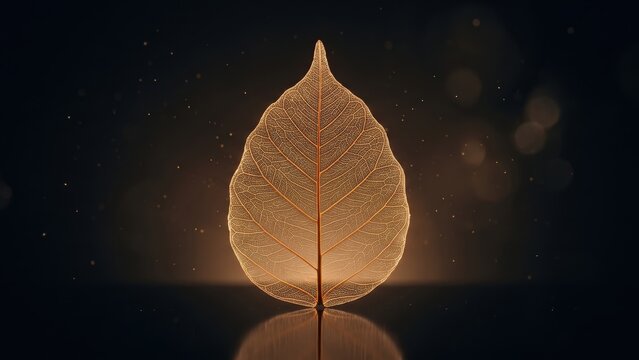 Skeleton Leaf Macro - Fragility Nature Concept