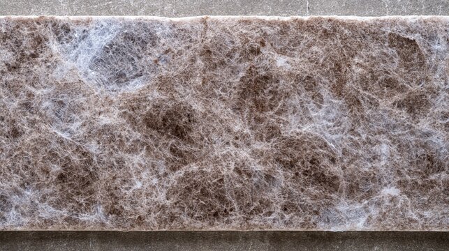 Brown fibrous insulation material with mottled texture on neutral background