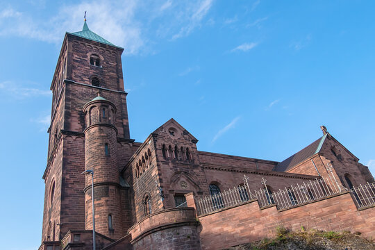 Sankt Adalbert Church (St. Adalbert), second oldest church in Aachen, consecrated in 1005, is dedicated to Adalbert of Prague. Aachen, Germany.