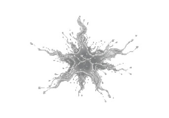 Obraz premium Starburst halftone pattern of black dots radiating outward on white background abstract splash.