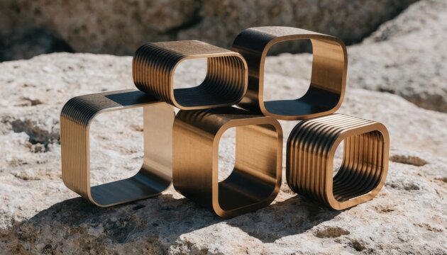 Closeup medium shot featuring bronzetoned anodized aluminum frames highlighting rich metallic hues and durable electrochemical coatings resisting environmental wear.
