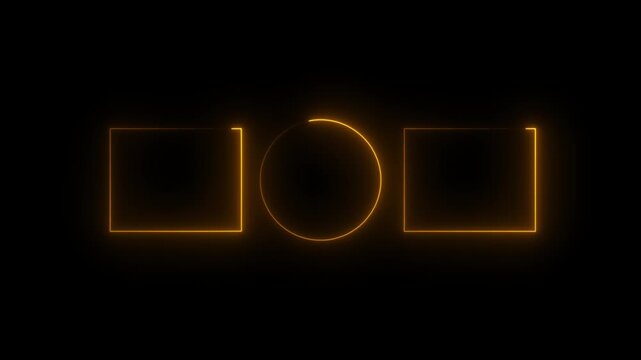 Neon blue end screen overlay with animated loading circle for you tube outro and social media branding.