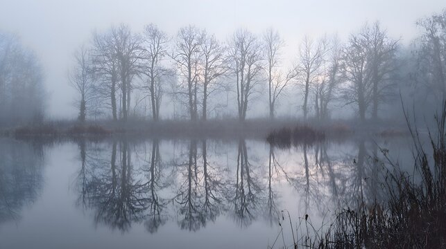 misty morning on the river