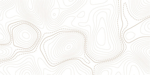 Topographic map background. Beige topographic lines terrain backdrop. Geographic terrain contour lines, Topography and geography map grid abstract backdrop.paper texture Imitation of a geographical. © AFROZAOPORNA