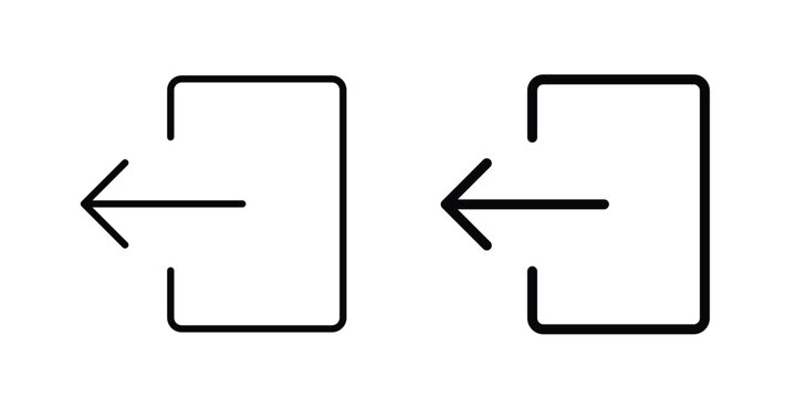 Exit icon vector graphic series