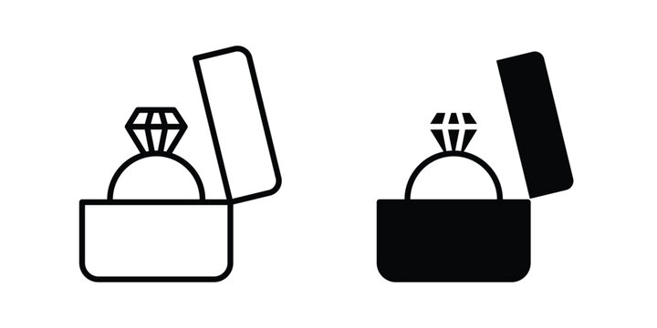 Ring box icon vector graphic series