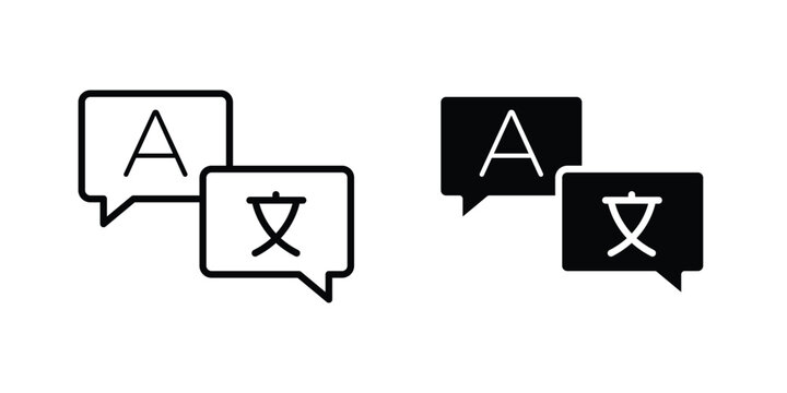 Translation icon vector graphic series