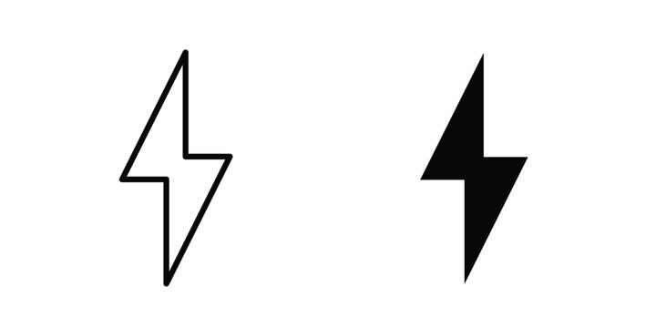 Thunder bolt icon vector graphic series