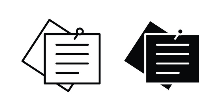 Sticky notes icon vector graphic series