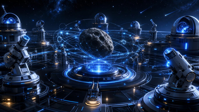 Telescope Network Tracking a Cratered Asteroid