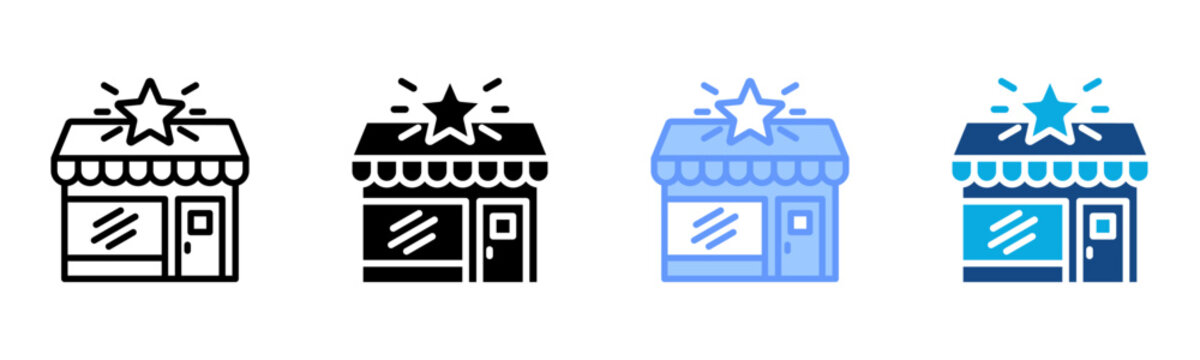 Market Leadership Icon Multiple Style Vector Illustration