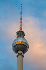 Close-up of Berlin's Television Tower. Berlin, Germany. © Yan