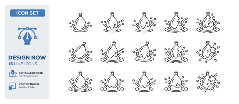 flat vector illustration line art icon bundle set design illustrating raw roasted chicken meals delicious cooking turkeys hot restaurant dinners and culinary meats graphics
