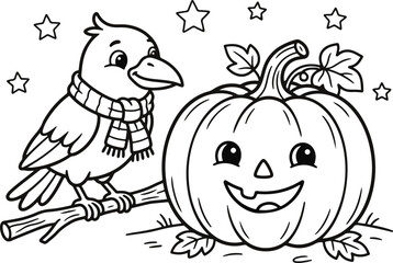 Naklejka premium Halloween greeting vector design. Vector illustration on a white background.