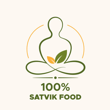 100% Satvik Food Icon - Stock Illustration
