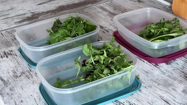 Meal Prepping Healthy Bowls with Greens and Potatoes