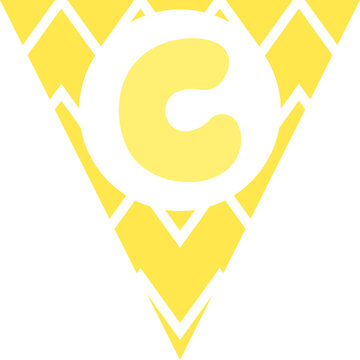 triangle flag letters C