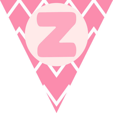triangle flag letters Z