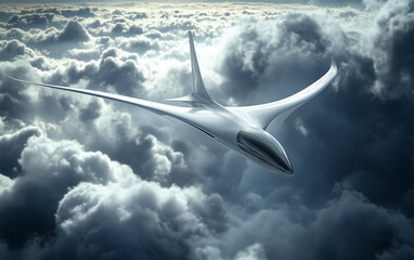 Naklejka premium Advanced Unmanned Aerial Vehicle in Flight, Innovative Drone Technology Sky