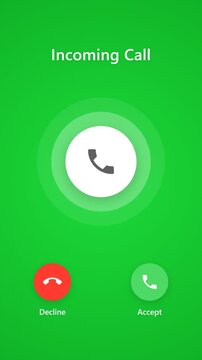 Incoming call screen on a modern smartphone interface