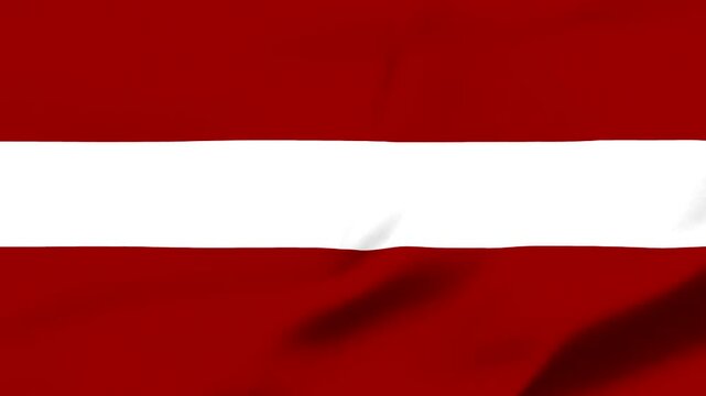 latvia national flag with horizontal carmine red and white stripes waving in the wind background