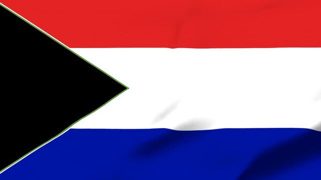 Sogdia flag with black triangle on transparent background