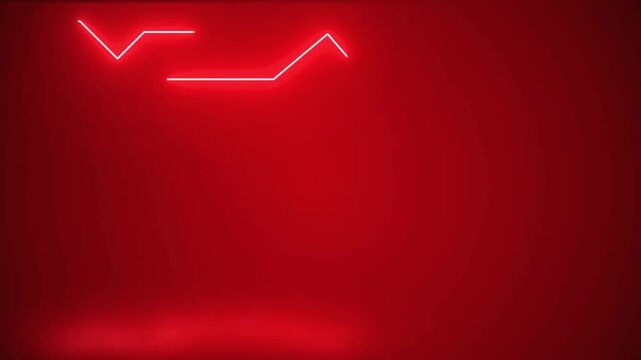 Abstract motion background featuring glowing red neon lines moving across a dark screen.
