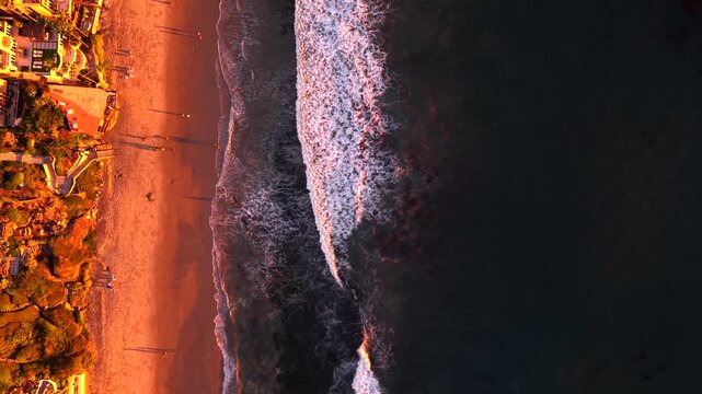 Coastal Shores From Above During Sunset