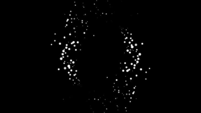 Twinkle stars line glitter sparkles, white glowing fairy sparkle line burst, Futuristic glittering fly movement flickering loop in space, festival Christmas, Diwali, black background. 4k video