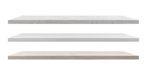 Set of different shelves on transparent background, png © New Africa