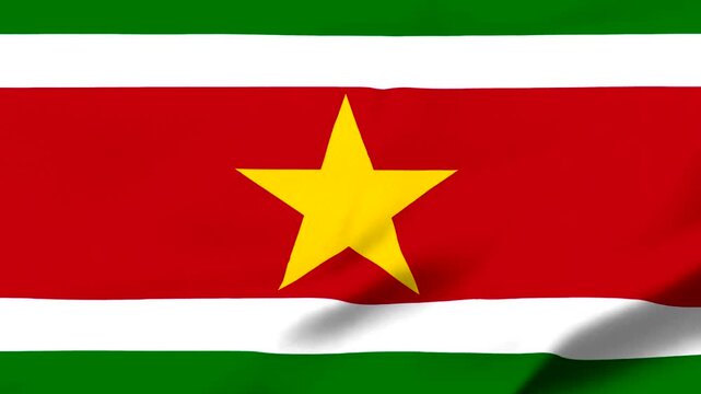 Vietnamese flag waving with yellow star on red background