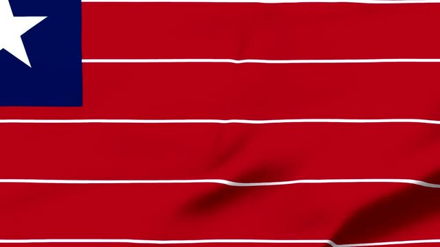 Waving flag of Chile with blue white and red colors