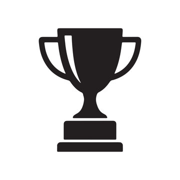 Trophy cup icon for achievement and winning with competition champion championship accomplishment