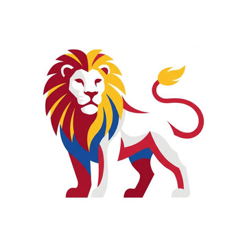 Minimalist Flat Vector Lion Illustration Wild Animal Graphic Asset