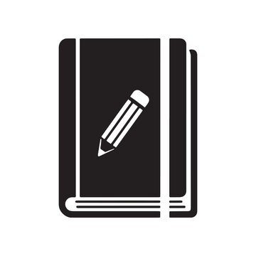 Notebook with pencil icon for note taking notebook stationery education creative planning