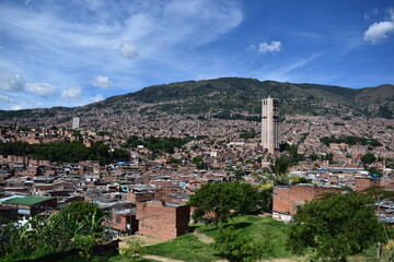 Obraz premium panoramic view of the medellin city