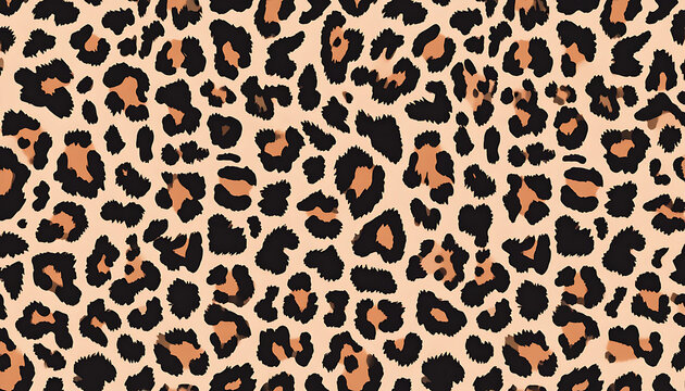 seamless leopard print pattern, animal skin texture, fashion fabric design, playful and wild style