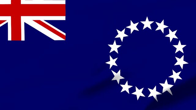 Blue flag with union jack and stars on transparent background