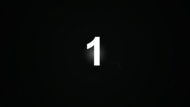 Countdown timer with white numbers on a dark background