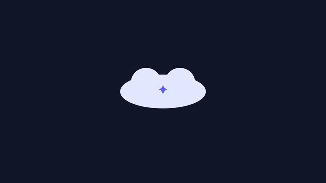 Minimalist animated frog face with pulsing glow effect on dark animation 4k background, animal motion