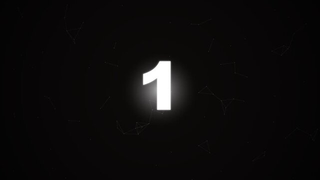 Digital countdown timer with white numbers on a black background