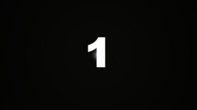 Countdown timer with white numbers on a black background