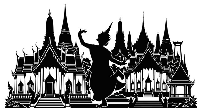 Traditional Thai dancer performing elegant cultural movements.