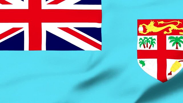 British colonial flag with red lion crest on blue background