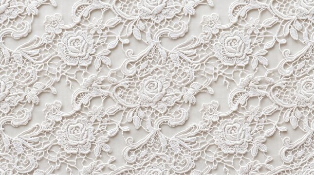 Elegant white lace floral texture greece pattern with delicate ornamental hellenic anthemion acanthus corinthian