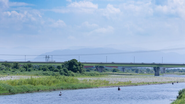鮎の友釣り風景