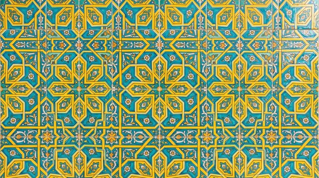 Greece pattern intricate geometric mosaic tile ornament with geometric ornament decorative symmetry turquoise repeating
