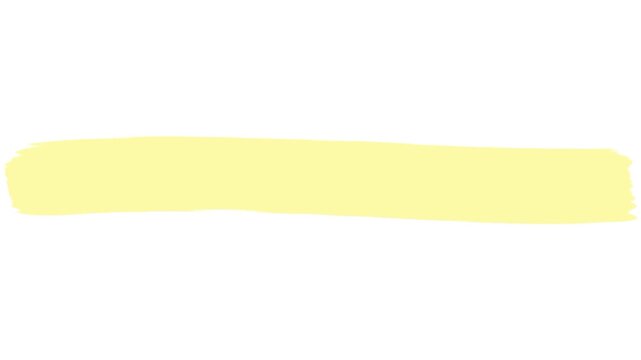 GOLDEN yellow brush stroke isolated on transparent background abstract paint swatch banner line for creative graphic design heading highlight text space art