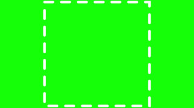 WHITE dashed square border frame isolated on transparent background dashed line box outline geometry shape banner graphic design layout template element