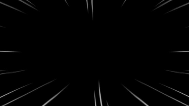 WHITE manga speed lines burst overlay isolated on transparent background comic radial action zoom line frame graphic element for design overlay template art